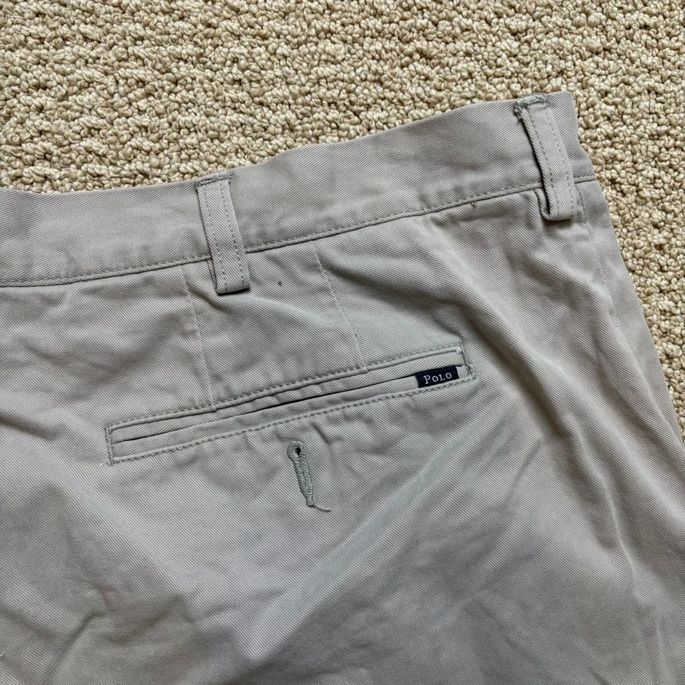 Polo Ralph Lauren Mens Chino Shorts Size‎ 42 Gray 100% Cotton Flat Front Classic